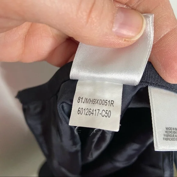 Kasper Solid Black Career Lined Short Straight Skirt Dark Academia - Picture 9 of 11